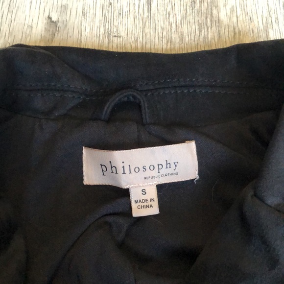 NWOT Faux Leather Black Asymmetrical Zip Up Moto Vest - Picture 3 of 7